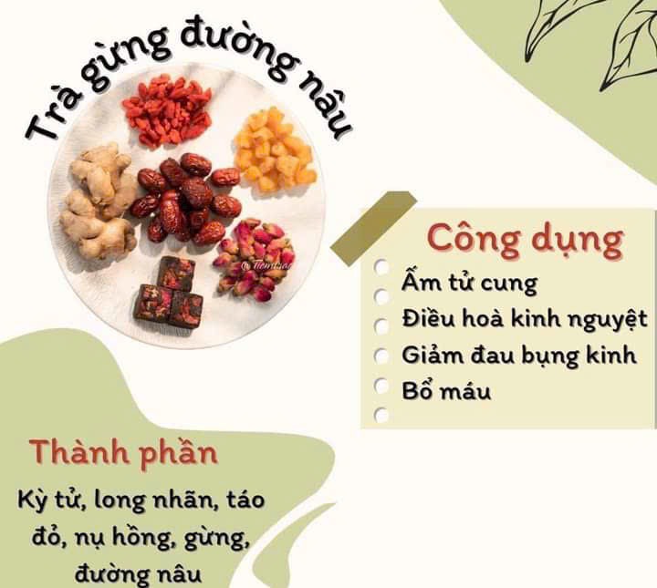 Trà Gừng Đường Nâu